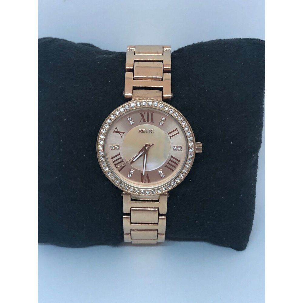 Relic ZR34308 Women's Rose Gold Stainless Steel Analog Dial Quartz Watch DV87